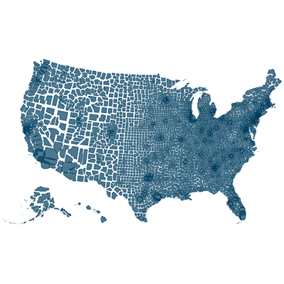 Screenshot of morphing counties